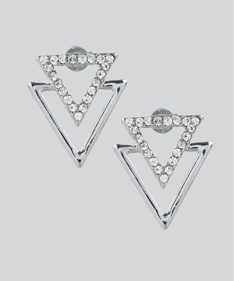 Brinco-Feminino-Triangulos-com-Strass-Prateado-9435975-Prateado_1