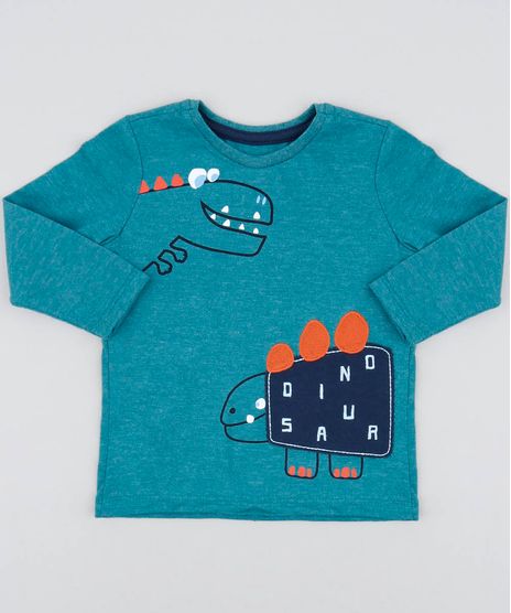 Camiseta-Infantil-com-Estampa-de-Dinossauro-Manga-Longa-Gola-Careca-Verde-9483145-Verde_1
