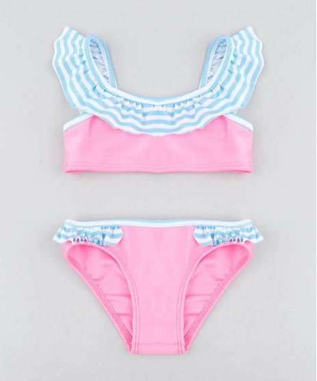 Biquini-Infantil-com-Babado-Protecao-UV50---Rosa-Neon-9425908-Rosa_Neon_1