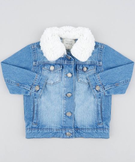 jaquetinha jeans infantil