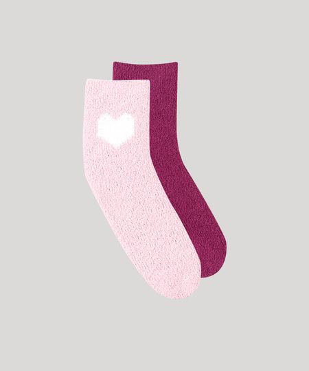 Kit-de-2-Meias-Femininas-de-Inverno-Felpudas-Multicor-9283614-Multicor_1
