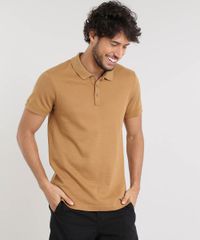 Polo-Masculina-Slim-Fit-Texturizada-Manga-Curta-Caramelo-9326298-Caramelo_1