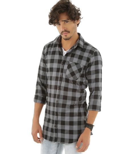 Camisa-Xadrez-Chumbo-8492522-Chumbo_1 Camisa-Xadrez-Chumbo-8492522-Chumbo_1