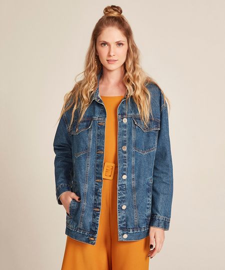 Jaqueta-Jeans-Feminina-com-Bolsos-Azul-Medio-9539067-Azul_Medio_1