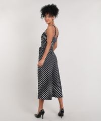 Macacao-Feminino-Pantacourt-Estampado-de-Poa-com-Faixa-de-Amarrar-Preto-9444548-Preto_2