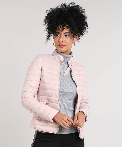 Jaqueta-Feminina-Puffer-com-Fivela-Rose-9357554-Rose_1