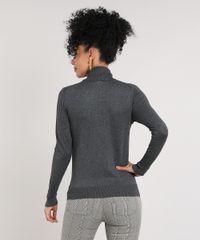 Sueter-Feminino-em-Trico-com-Botoes-Gola-Role-Cinza-Mescla-Escuro-9425763-Cinza_Mescla_Escuro_2 Sueter-Feminino-em-Trico-com-Botoes-Gola-Role-Cinza-Mescla-Escuro-9425763-Cinza_Mescla_Escuro_2