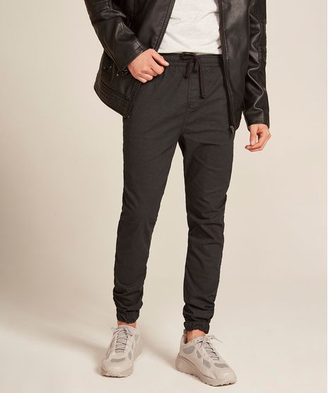 Calca-de-Sarja-Masculina-Jogger-Skinny-Estampada-Preta-9473042-Preto_1