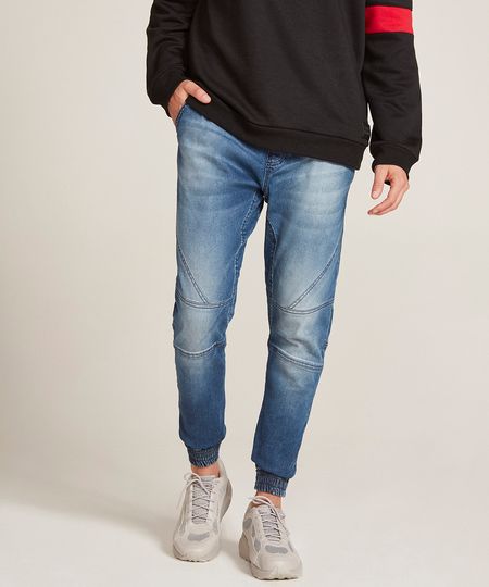 Calca-Jeans-Masculina-Jogger-com-Cordao-Azul-Medio-9529457-Azul_Medio_1