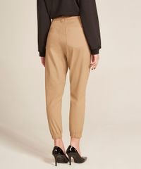 Calca-de-Sarja-Feminina-Jogger-com-Bolsos-Kaki-9453697-Kaki_2