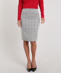 Saia-Lapis-Feminina-Estampada-Xadrez-Cinza-Mescla-9422762-Cinza_Mescla_1