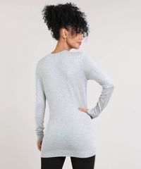 Sueter-Feminino-em-Trico-Manga-Longa-Gola-Redonda-Cinza-Mescla-Claro-8465830-Cinza_Mescla_Claro_2