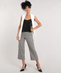 Calca-Feminina-Reta-Estampada-Xadrez-com-Bolsos--Kaki-9434344-Kaki_3
