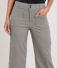 Calca-Feminina-Reta-Estampada-Xadrez-com-Bolsos--Kaki-9434344-Kaki_4