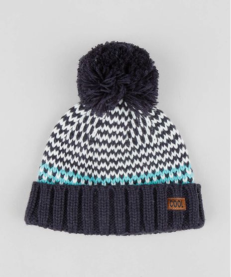 Gorro-Infantil-Estampado-com-Pompom-em-Trico-Azul-Marinho-9360564-Azul_Marinho_1