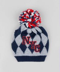 Kit-de-Gorro-Infantil-Estampado-com-Pompom---Luva-em-Trico-Azul-Marinho-9369100-Azul_Marinho_3
