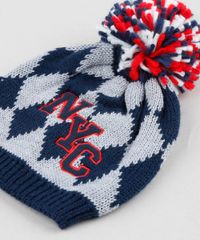 Kit-de-Gorro-Infantil-Estampado-com-Pompom---Luva-em-Trico-Azul-Marinho-9369100-Azul_Marinho_4