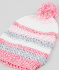 Kit-de-Gorro-Infantil-Listrado-com-Pompom---Luva-em-trico-Rosa-9361076-Rosa_4