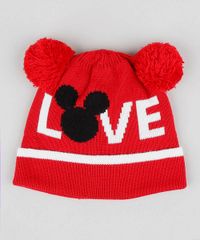 Kit-de-Gorro-Infantil-Mickey-com-Pompom---Luva-em-Trico-Vermelho-9361526-Vermelho_3