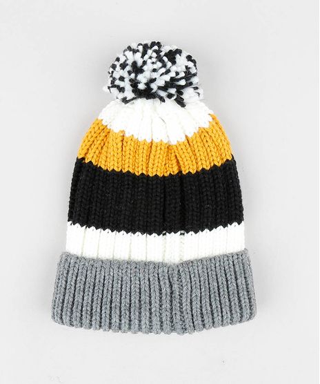 Gorro-Infantil-Listrado-com-Pompom-em-Trico-Off-White-9360563-Off_White_1