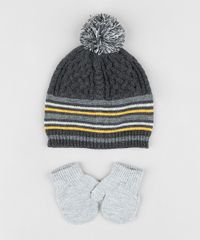 Kit-de-Gorro-Infantil-com-Pompom---Luva-em-trico-Cinza-Mescla-Escuro-9361226-Cinza_Mescla_Escuro_1 Kit-de-Gorro-Infantil-com-Pompom---Luva-em-trico-Cinza-Mescla-Escuro-9361226-Cinza_Mescla_Escuro_1