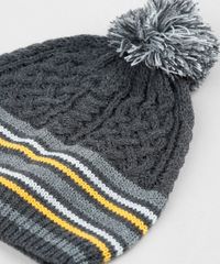 Kit-de-Gorro-Infantil-com-Pompom---Luva-em-trico-Cinza-Mescla-Escuro-9361226-Cinza_Mescla_Escuro_4