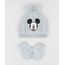 Kit-de-Gorro-Infantil-Mickey-com-Pompom---Luva-em-Trico-Cinza-Mescla-9361228-Cinza_Mescla_1