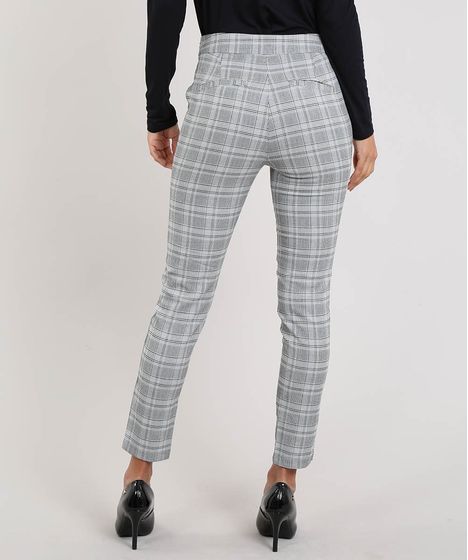 calça xadrez feminina c&a