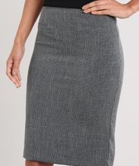 Saia-Lapis-Feminina-com-Fenda-Cinza-Mescla-Escuro-9422763-Cinza_Mescla_Escuro_4