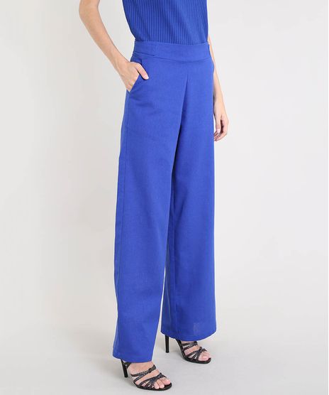Calca-Pantalona-Feminina-Mindset-com-Linho-e-Martingale-Azul-Royal-9566119-Azul_Royal_1