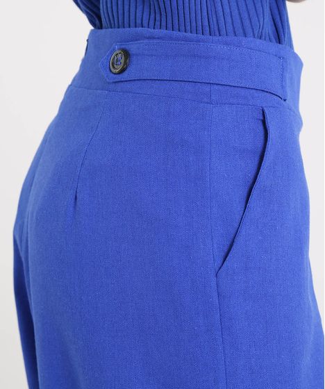 calça pantalona azul royal