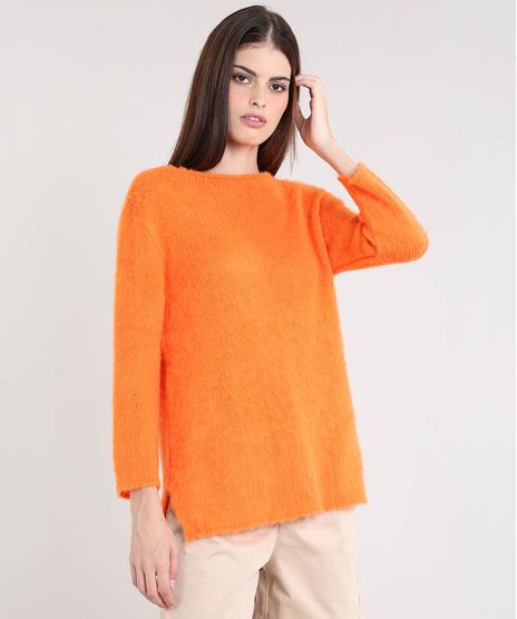 Sueter-Feminino-Mindset-em-Trico-Felpado-Laranja-Neon-9560330-Laranja_Neon_1