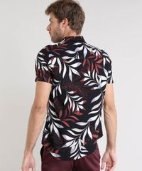 Camisa-Masculina-Estampada-de-Folhagem-Manga-Curta-Preta-9448223-Preto_2