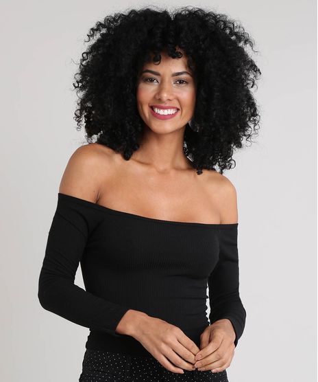 Blusa-Feminina-Basica-Cropped-Canelada-Manga-Longa-Preta-9058250-Preto_1