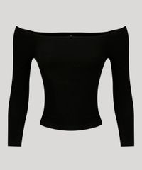 Blusa-Feminina-Basica-Cropped-Canelada-Manga-Longa-Preta-9058250-Preto_5