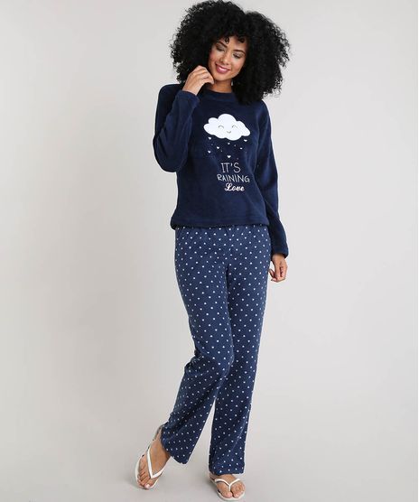 Pijama-Feminino-em-Plush-Estampado--It-s-raining-love--Azul-Marinho-9372413-Azul_Marinho_1