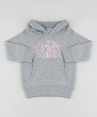 Blusao-Infantil--Unicorn-Squad--com-Capuz-e-Bolso-em-Moletom-Cinza-Mescla-9433655-Cinza_Mescla_1