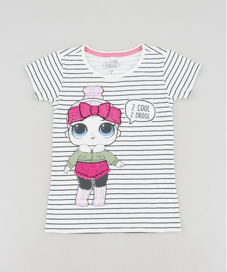 Blusa-Infantil-LOL-Surprise-Listrada-Manga-Curta-Decote-Redondo-Off-White-9468820-Off_White_1