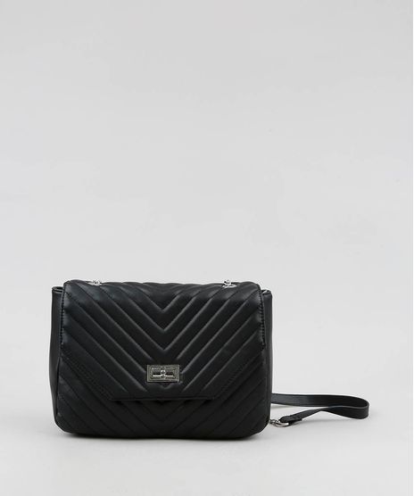Bolsa-Feminina-Transversal-Media-com-Matelasse-Preta-9381290-Preto_1