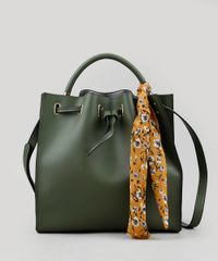 Bolsa-Feminina-Bucket-Media-com-Lenco-Estampado-Floral-Verde-Militar-9255539-Verde_Militar_1