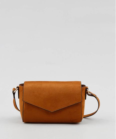 Bolsa-Feminina-Transversal-Pequena-em-Suede-Caramelo-9381295-Caramelo_1