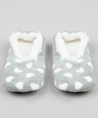 Meia-Sapatilha-Feminina-em-Pelucia-Estampada-de-Coracoes-Verde-9392523-Verde_4