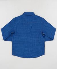 Camisa-Infantil-Estampada-Xadrez-com-Bolsos-Manga-Longa-Azul-9382073-Azul_2