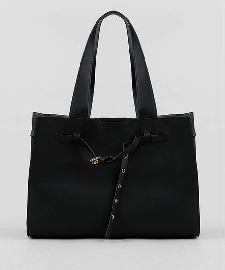 Bolsa-Feminina-Tote-Grande-com-Fivela-e-Ilhos-Verde-Escuro-9379097-Verde_Escuro_1