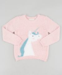 Sueter-Infantil-em-Trico-Felpado-Unicornio-Rose-9366975-Rose_1