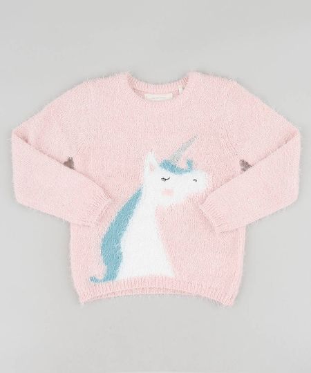 Sueter-Infantil-em-Trico-Felpado-Unicornio-Rose-9366975-Rose_1 Sueter-Infantil-em-Trico-Felpado-Unicornio-Rose-9366975-Rose_1