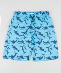 Bermuda-Surf-Infantil-Estampada-de-Tubarao-com-Cordao-Azul-Claro-9536385-Azul_Claro_1
