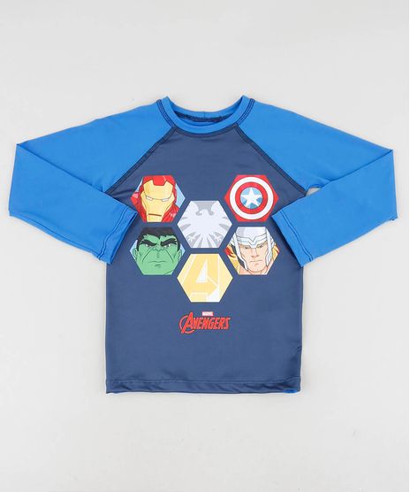 Camiseta-de-Praia-Infantil-Os-Vingadores-Raglan-Manga-Longa-Gola-Careca-Azul-9430868-Azul_1