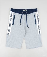 Bermuda-Infantil-em-Moletom-com-Faixa-Lateral-Estampada-Cinza-Mescla-Claro-9361437-Cinza_Mescla_Claro_1