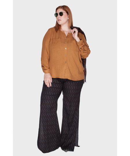 Menor preço em Blusa Twill Mesclada Heritage Plus Size